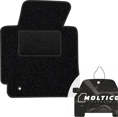 Produktbild von moto-MOLTICO Fahrer Fußmatte Auto Velours Fahrerseite Autoteppiche Schwarz Fahrermatte 1-teilig passend für Hyundai Matrix 2001-2010