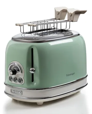 Vintage Toaster 2 Schlitze, 810 W, 6 Bräunungsstufen, Grün