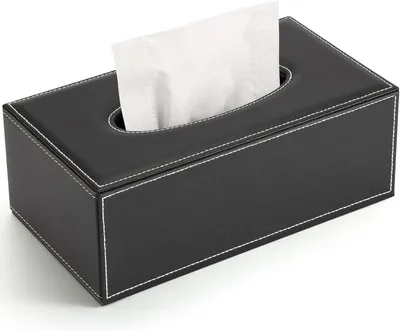 Produktbild von Rechteckige Taschentuchbox aus Leder, Taschentuchbox für Hotels, Taschentuchbox fürs Auto, Taschentuchbox für zu Hause
