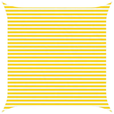 Obrázek produktu pro vidaXL Sluneční plachta, žlutá a bílá, 4 x 4 m, 100 % polyester Oxford