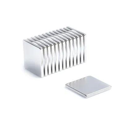 Produktbild von Neodym Magnete 20 x 20 x 2 mm N38 Quader Case - 1 Stück, Extrem stark, Magnettafeln, Kühlschränke, Whiteboards, DIY