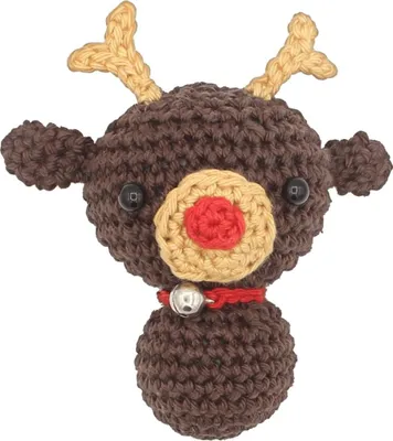 Immagine prodotto di Set uncinetto renne Natale fai da te 9 cm in cotone Hardicraft