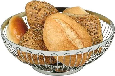 Obrázok produktu pre Assheuer and Pott košík na chlieb košík na ovocie okrúhly 175 mm nerezová oceľ