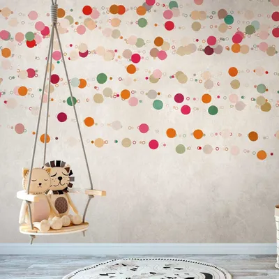 Produktbild von A.S. Creation Livingwalls Fototapete The Wall 383051 Eine Rolle Ein Motiv 3.71 x 2.80 m Punkte Kreise Beige