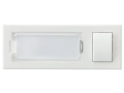Produktbild von Klingeltaster mit Namensschild weiß Kunststoff 91x32x18mm
