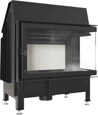 Produktbild von Kamineinsatz aus Stahl ZIBI rechts 11 kW Ø 180 mit Türfeder