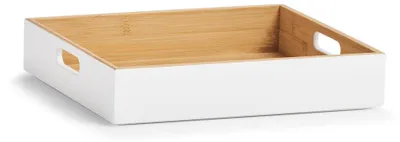 Immagine prodotto di ZELLER PRESENT Scatola portaoggetti 30x27x6cm in bambù bianco