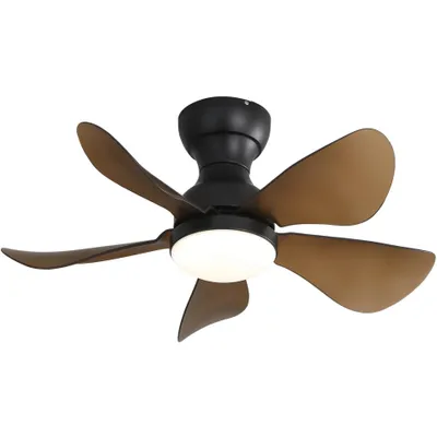 Immagine prodotto di Ventilatore da soffitto AIORBER 29 pollici piatto con luce LED dimmerabile a 3 colori, telecomando, motore CC reversibile, timer, nero/bianco