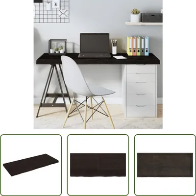 Produktbild von The Living Store Tischplatte Dunkelbraun 140x60x(2-6)cm Massivholz Eiche