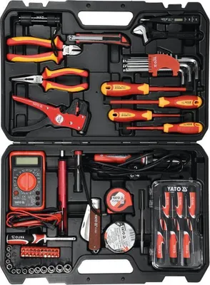 Zdjęcie produktu dla Yato YT-39009, Czarny, Metaliczny, Czerwony, Żółty, 5 kg, 68 przyb.