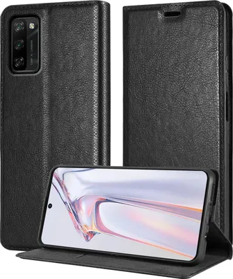 Zdjęcie produktu dla Etui Cadorabo do Blackview A100 w kolorze NIGHT BLACK Pokrowiec ochronny z zapięciem magnetycznym, funkcją podstawki i kieszenią na karty Flip Case Cover Etui Handy Klapp Hülle Book Tasche