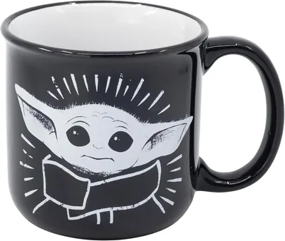 Imagen del producto de Taza The Child Blanco y Negro The Mandalorian Star Wars Cerámica 400 mls