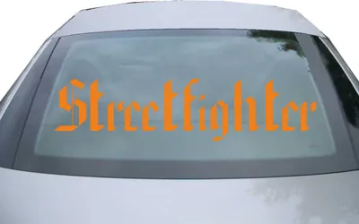 Produktbild von Indigos UG - Aufkleber Heckscheibe & Motorklappe DE2114 - orange - 600x142 mm - Streetfighter - Auto Scheiben Fenster Heckklappe Tuning Racing JDM - Die cut