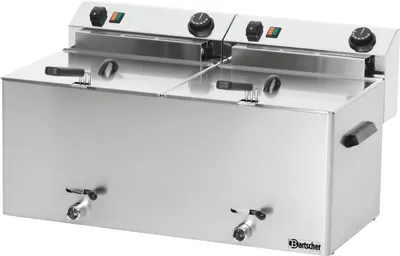 Produktbild von Bartscher 162.910 Fritteuse, Edelstahlgehäuse, herausnehmbarer 10 l Ölbehälter, Kaltzone