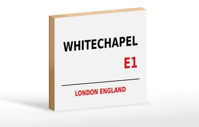 Produktbild von Holzschild London 18x12cm England Whitechapel E1
