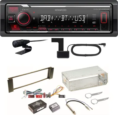 Produktbild von Kenwood KMM-BT408DAB Bluetooth USB Digitalradio Einbauset für Audi A3 8L A6 4B