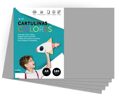 Tonpapier A4 180 g/m², 25 Blatt, Grau