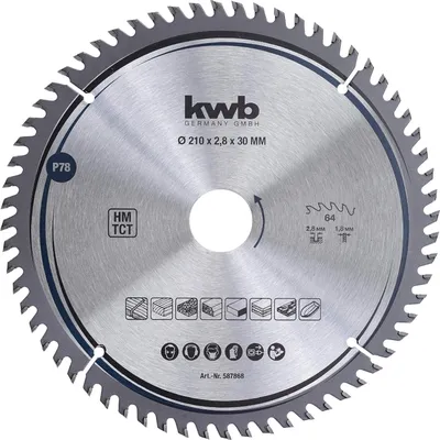 Produktbild von kwb 587868 Hartmetall Kreissägeblatt 210 x 30 mm 1 St