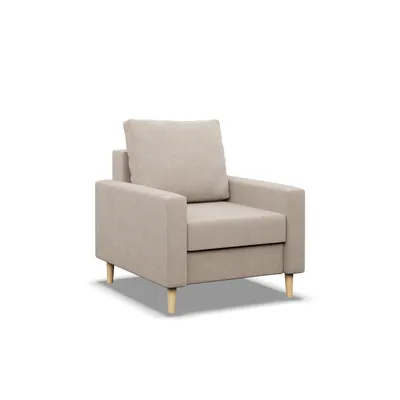 Produktbild von BLANK - Loungesessel für das Wohnzimmer, Wendekissen, Skandinavische Stil, Beige