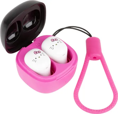 Obrázok produktu pre Konix Hello Kitty, Bezdrôtový, 20 - 20000 Hz, Hovor / hudba, 25 g, Slúchadlá s mikrofónom, Ružová, Biela