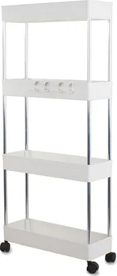 Immagine prodotto di Verk 24055 Armadio su ruote, 4 ripiani bianco