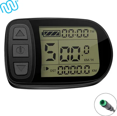 Obrázok produktu pre windmeile | Displej KT-LCD5, vodotesný, palubný počítač, displej tachometra, LCD displej, podsvietený, multifunkčný, 5-pinový konektor Julet, e-bike, elektrobicykel, 24V/36V/48V