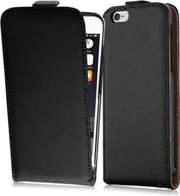 Obrázek produktu pro Cadorabo pouzdro pro Apple iPhone 6 PLUS / 6S PLUS Protective Cover in Black Flip Mobile Case Cover Etui Faux Leather