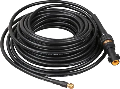 Produktbild von VINGO Rohrreinigungsschlauch 180 bar 30m 60°C Hochdruckschlauch, besitzt Knickschut Rohrreinigungsset geeignet fuer Hochdruckreiniger Kaercher inkl. Adapter