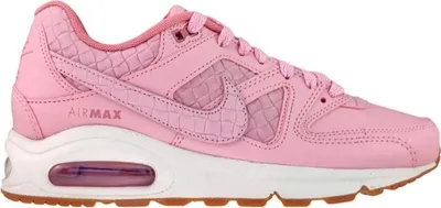 A side view of a pink Nike Air Max Command Premium sneaker.