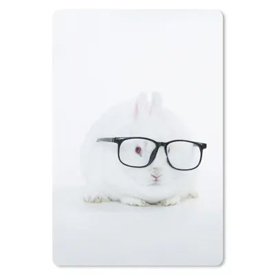 Produktbild von MuchoWow® Mauspad Mousepad Kaninchen - Brille - Hipster 18x27 cm - Mousepads - Maus Mat - Pad - Mausunterlage