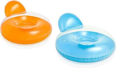 Produktbild von Intex Pillow-Back Lounge - Aufblasbarer Schwimmsessel - 137 x 122 cm - Farblich Sortiert