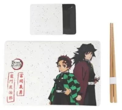 Immagine prodotto di Zestaw Sushi Ceramiczny Demon Slayer z Pałeczkami Tanjiro i Giyu