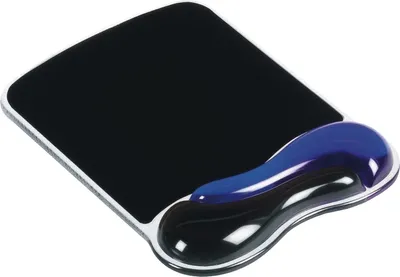 Produktbild von Mauspad mit Handgelenkauflage Softgel blau/grau Packung mit 4 Stück