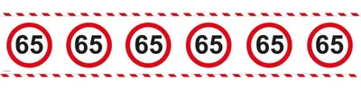 Produktbild von 65. Geburtstag Verkehrsschild Absperrband