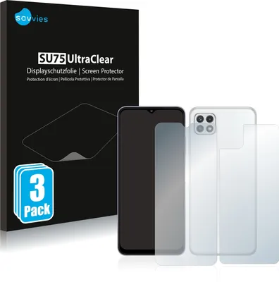 Produktbild von 6x Für Samsung Galaxy A22 5G (Display+Rückseite) Schutzfolie Savvies Displayschutz Display Schutz Folie Klar Transparent