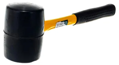 Produktbild von Gummihammer 0,45 kg | Ø 3,25 cm | rutschfester Fiberglasgriff | Montagehammer für Regale