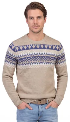 Produktbild von Pullover New Zealand beige gestrickt