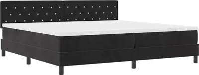 Imagen del producto de Cama con somier y colchón LED, color , 200 x 200 cm, tapizada en terciopelo