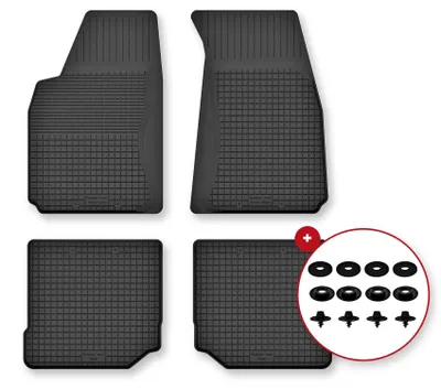 Produktbild von Gummi-Fußmatten für Audi 90 B3 1986-1991 (Limousine) – 4-tlg, Schwarz, Semi-Universal, angepasst – Wielganizator Semi-Universal