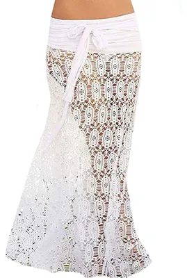 Productafbeelding van JFAN dames badpak, zomer, strand, wikkelrok, lange jurk