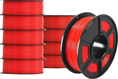 Zdjęcie produktu dla filament do drukarek 3D, wysoka kompatybilność, materiały przyjazne dla środowiska, PETG czerwony