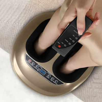 Produktbild von Vollautomatische Fußmassagegerät Massagegerät zur Durchblutungsförderung Fußsohlenmassagegerät Sohlenmassagegerät Gold 41*41*22cm 【ZLJ-D565V】