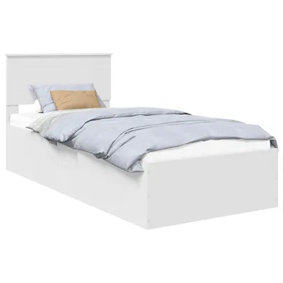 Immagine prodotto di vidaXL Struttura letto con testiera bianca 100 x 200 cm in materiale ligneo