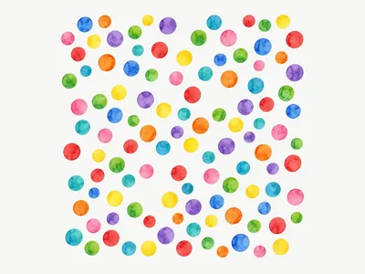 Muursticker Regenboogstippen: Ontwerp