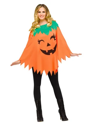 Produktbild von Kürbis Poncho - Halloween Kostüm Damen