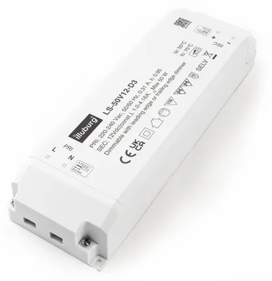 Productafbeelding van LED transformator 12V dimbaar Triac 12W - 50W voor LED-strip lamp