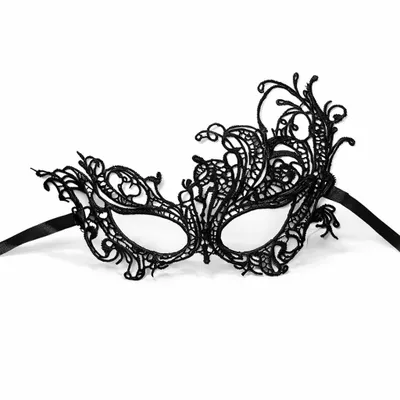 Image de Masque pour les yeux – Masque gothique et vénitien en dentelle – Bal masqué pour femmes pour Halloween – Masque en dentelle (modèle 03 - noir)