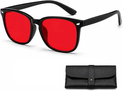Produktbild von Blaues Lichtfilterbrille mit roten PC-Linsen, UV- und Antireflexschutz, für Bildschirmarbeit