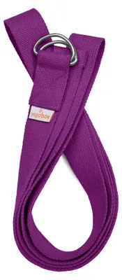 Produktbild von yogabox Yogagurt BASIC mit Verschluss aus zwei D-Ringen - aubergine 3,0 m
