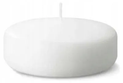 Image de Bougie flottante disque XXL Bolsius blanche 8 heures